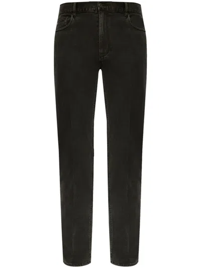 Emporio Armani Stretch-cotton Jeans In Black