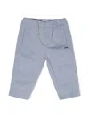 Emporio Armani Stretch-cotton Tailored Trousers In Blue