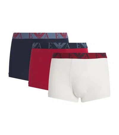 Emporio Armani Stretch-cotton Trunks In White