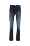 Emporio Armani Faded Effect Stretch Denim Jeans In 0942