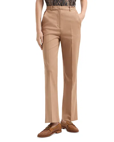 Emporio Armani Stretch Flare Leg Pants In Camel