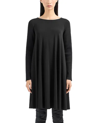 Emporio Armani Stretch Jersey Dress In Black