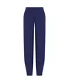 Emporio Armani Stretch Milano-stitch Fabric Trousers With Pleat At The Hem In Blue