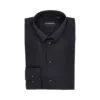 Emporio Armani Stretch Poplin Shirt In Black