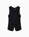 Emporio Armani Draped Sleeveless Top With Asymmetric Panel