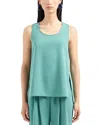 Emporio Armani Stretch Tank In Jade