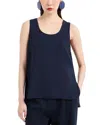 Emporio Armani Stretch Tank In Midnight Blue