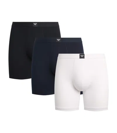 Emporio Armani Stretch-cotton Boxer Briefs In White