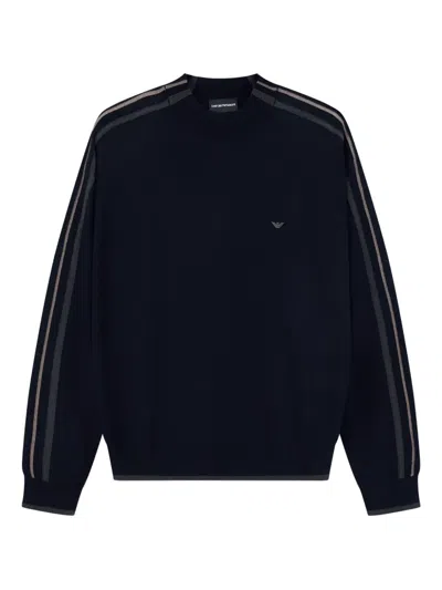 EMPORIO ARMANI STRIPE-DETAIL SWEATER