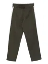 Emporio Armani Stripe-detail Track Pants In Green
