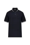 Emporio Armani Stripe Detailed Short-sleeved Polo Shirt In Blue