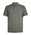 Emporio Armani Stripe Polo Shirt In Green