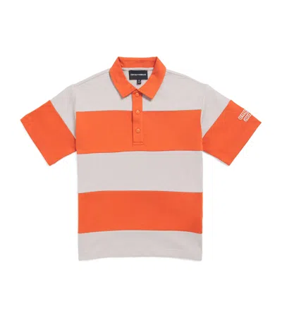 Emporio Armani Kids' Stripe Polo Shirt In Multi