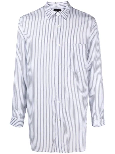 Emporio Armani Stripe Print Shirt In White