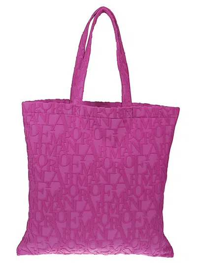 Emporio Armani Striped Beach Tote