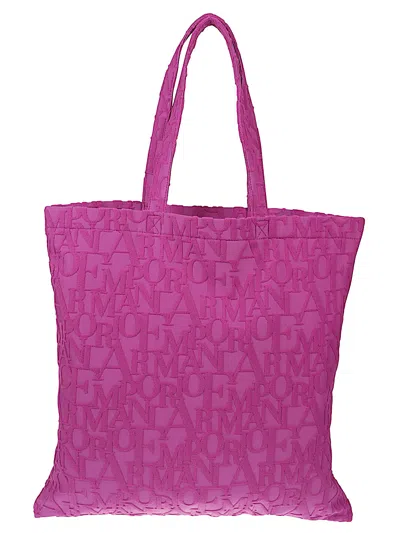 Emporio Armani Striped Beach Tote