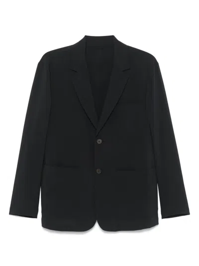 Emporio Armani Striped Blazer In Blue