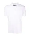Emporio Armani Striped Detail Polo Shirt In White