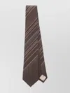 Emporio Armani Stripe-pattern Dotted Silk Tie