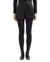 Emporio Armani Striped Sequined Shorts In Black