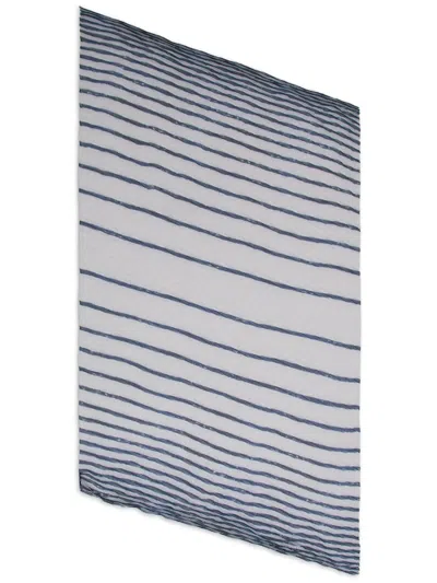 Emporio Armani Plissierter Schal In Blue