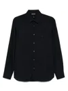 Emporio Armani Navy Blue Logo Patch Shirt