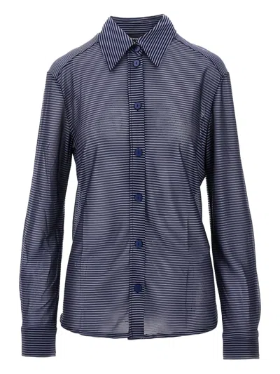 Emporio Armani Striped Shirt In Blue