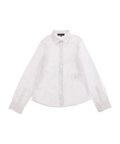 Emporio Armani Striped Shirt In White