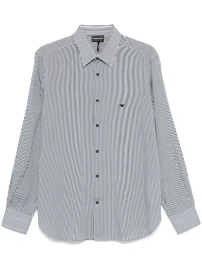 Emporio Armani Striped Shirt In Multi