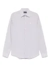 Emporio Armani Striped Shirt In Brown