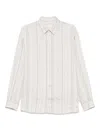 Emporio Armani Striped Shirt In White