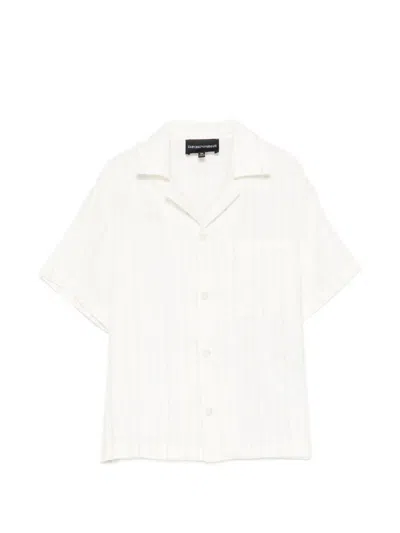 Emporio Armani Striped Shirt In White