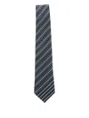 Emporio Armani Stripes Tie Accessories In Gray