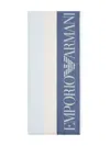 Emporio Armani Stole With Multicoloured Vertical Bands In Blue