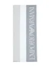 Emporio Armani Logo-jacquard Fringed Scarf In Multi