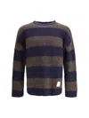 Emporio Armani Striped Sweater In Multi