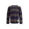 Emporio Armani Striped Sweater In Multi