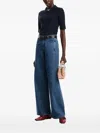 Emporio Armani Short Sleeve Polo Neck In Blue