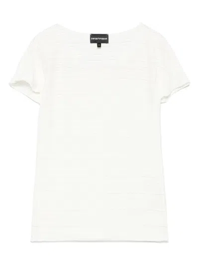 Emporio Armani Striped T-shirt In White