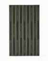 Emporio Armani Striped Terry Beach Towel With Logo