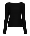 Emporio Armani Chenille Jumper With Embossed Irregular Chevron Motif In Black