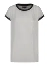 Emporio Armani Chiffon Short-sleeve Blouse In White