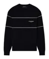 Emporio Armani Virgin-wool Jumper With Jacquard Logo In Black