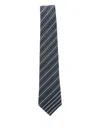 Emporio Armani Stripes Tie Accessories In Gray