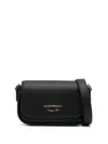 Emporio Armani Structured Black Mini Crossbody Bag In Black
