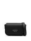 Emporio Armani Structured Black Mini Crossbody Bag In Black