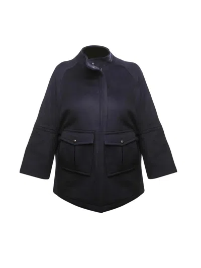 Emporio Armani Stylish Kids' Trench Coat In Blue
