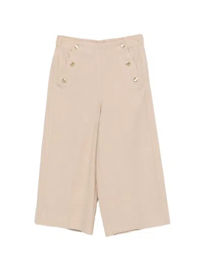 Emporio Armani Stylish Lightweight Trousers For Girls In Neutral