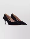 Emporio Armani Stylish Pumps With Curved Heel And Pattern In Black