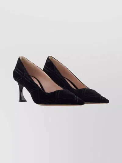 EMPORIO ARMANI STYLISH PUMPS WITH CURVED HEEL AND PATTERN